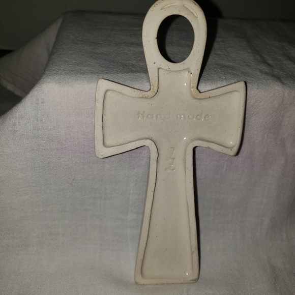 Beautiful Delft blue porcelain cross made in Poland - Picture 3 of 4